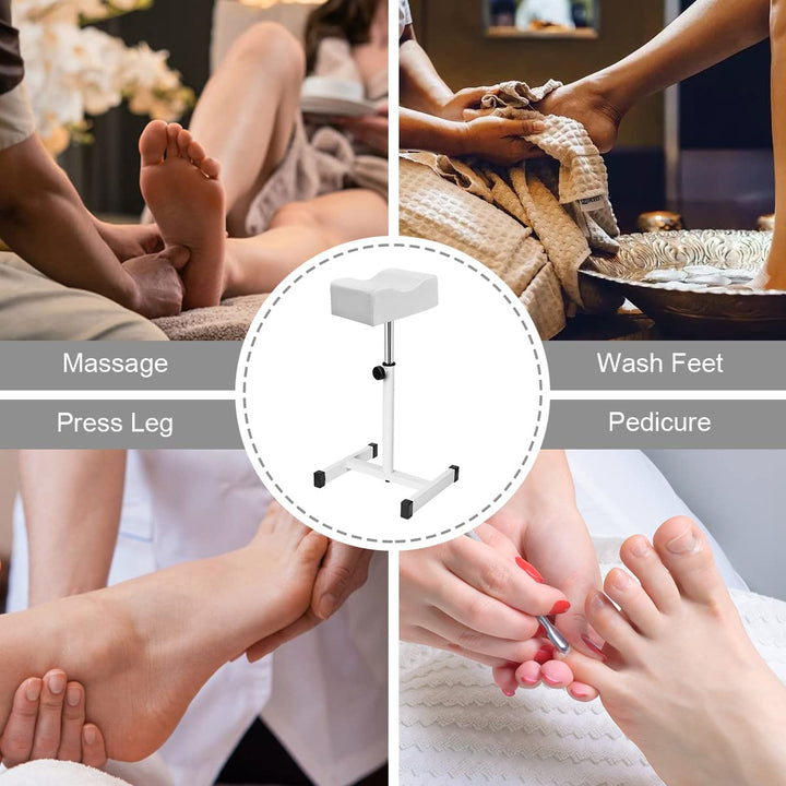 FLOLXNB Reposapiés de pedicura, taburete de pedicura para masaje de...