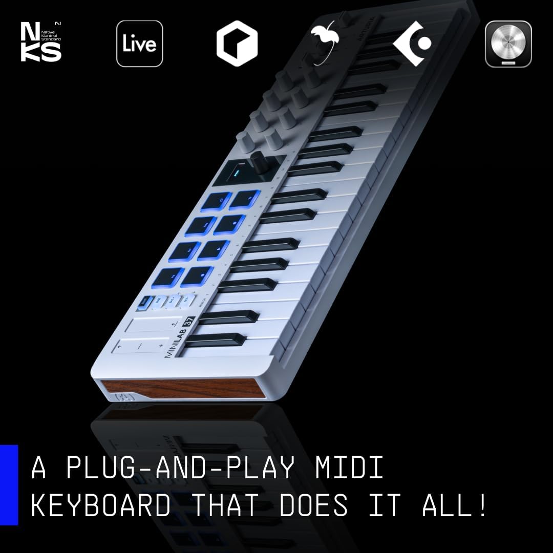 Controlador de teclado MIDI Arturia MiniLab 37 \u2013 37 teclas del...
