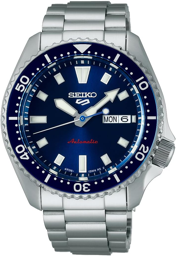Reloj automático SEIKO 5 Sports para hombre con caja de acero inoxidable y manecillas luminosas - Elegantes relojes de pulsera