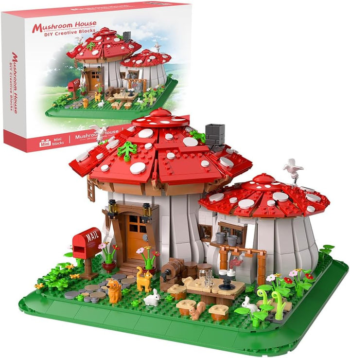 RAVAYO Juego de bloques de construcción de casa de hongos