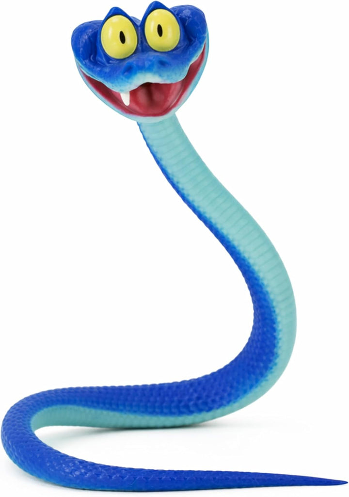 Juguete de PVC de serpiente de dibujos animados azul de 13
