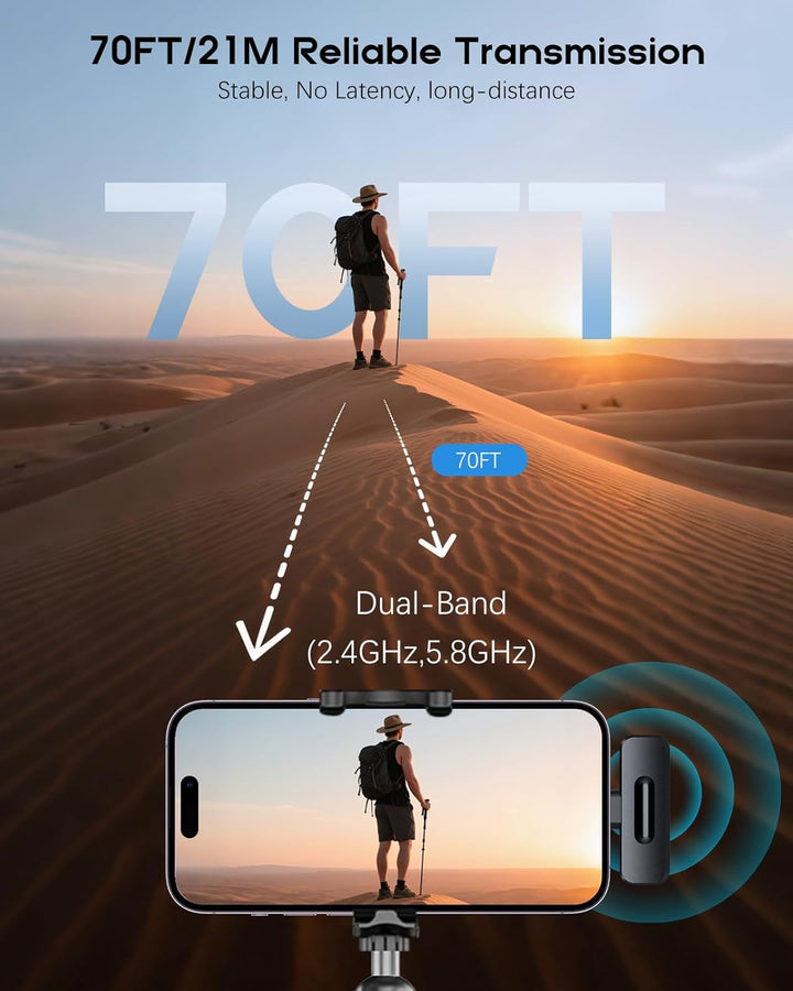 ZOPPLM Mini micrófono inalámbrico para iPhone \u2013 Micrófono Blue...