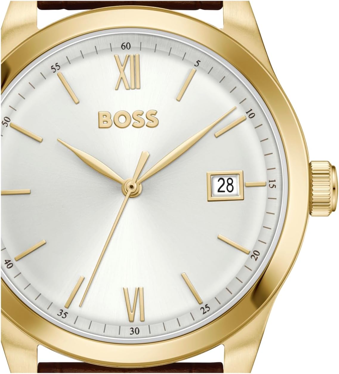 Reloj de vestir BOSS para hombre Langford con correa de cuero o eslabones, 39 mm