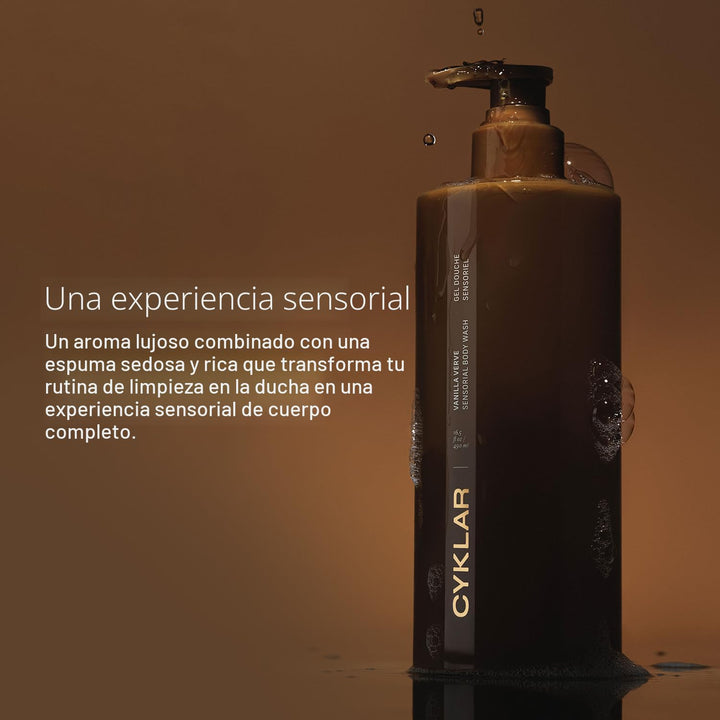 CYKLAR Gel de baño sensorial. Limpiador hidratante Vanilla Verve co...