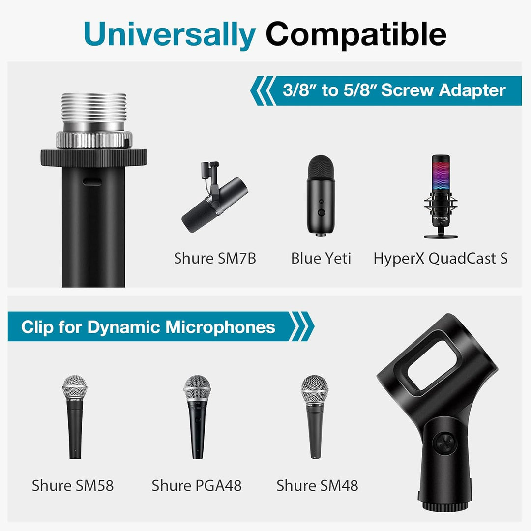 InnoGear Brazo de Micrófono de Perfil Bajo, Soporte de Brazo de Mic...