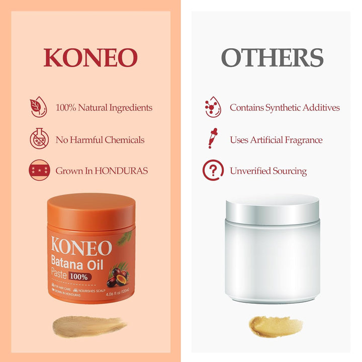 KONEO Crema para el crecimiento del cabello para aceite de batana 1...