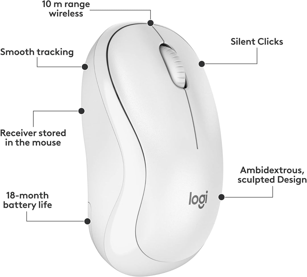 Logitech MK295 - Combo de mouse y teclado inalámbricos con tecnolog...