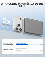 Hichain Cargador magnético portátil para iPhone, cargador magnético...