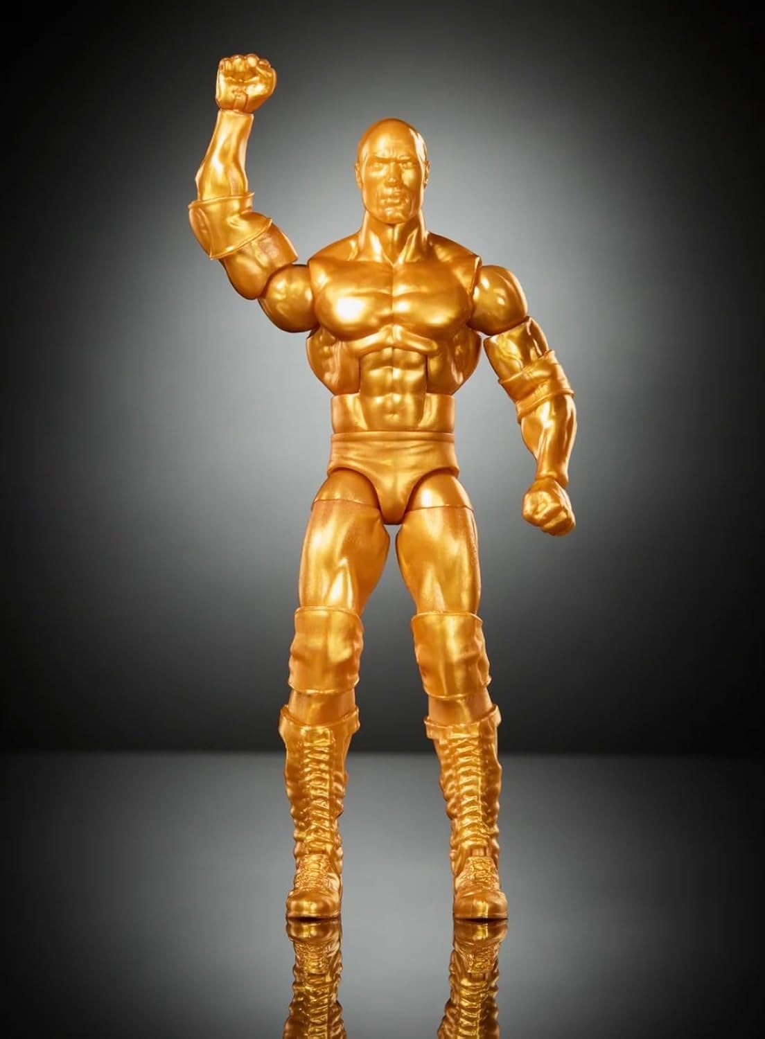 WWE Rock Final Boss Gold Collectors Edition Mattel Elite Collection Series 125 Wrestling Action Wrestler Figura de juguete