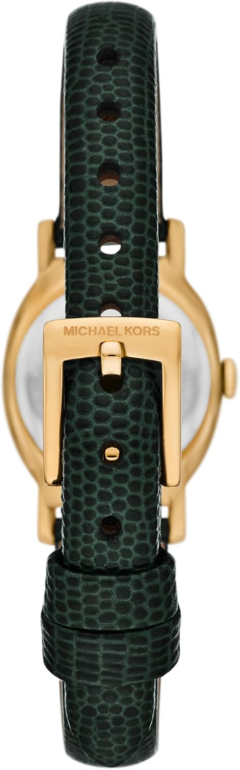 Reloj femenino Michael Kors Maude de tres manecillas en piel verde (Modelo: MK7633)
