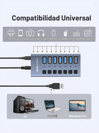 ACASIS, HS707MG-10G, hub USB 3.2 de 7 puertos, alimentado