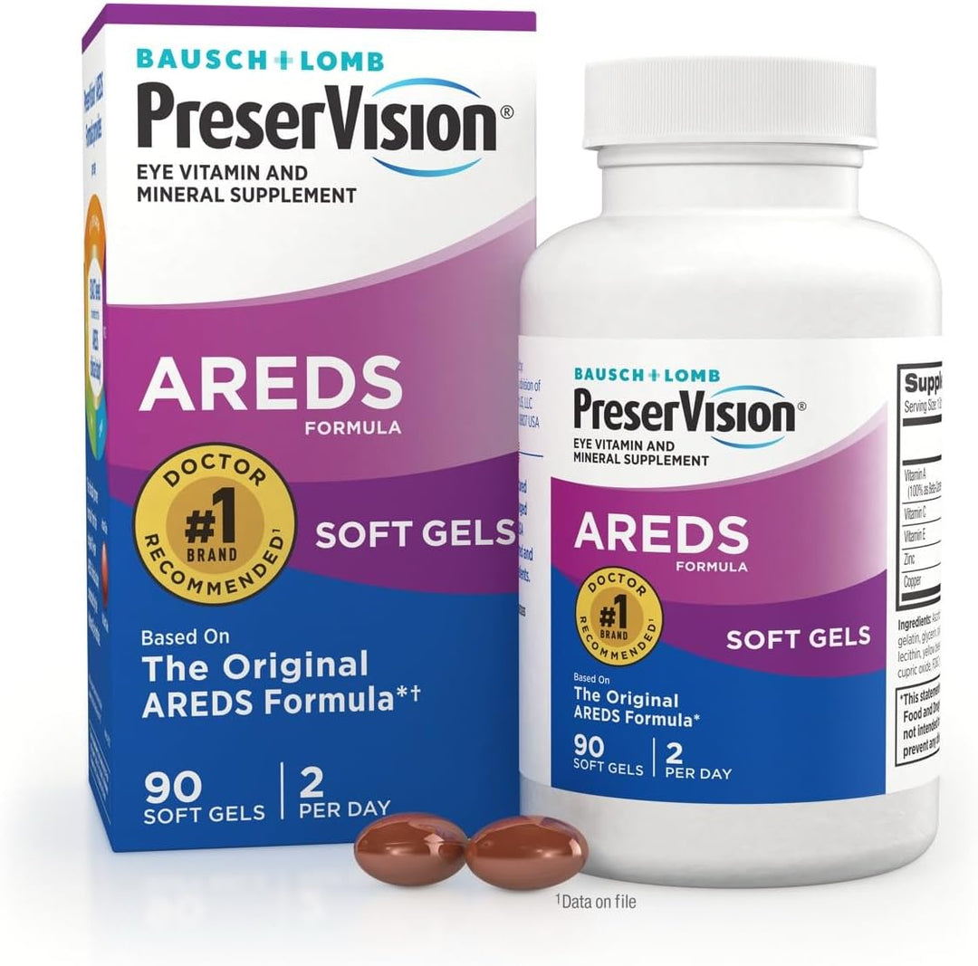 PreserVision AREDS - Suplemento de vitaminas y minerales para ojos,...