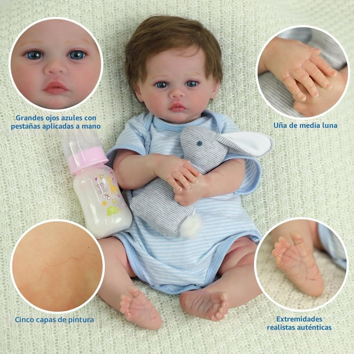 SCOM Muñecas Reborn Baby Niño Meadow de 18 pulgadas \u2013 Recién n...
