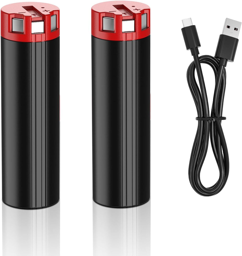 Paquete de 2 baterías de repuesto USB de 4 V y 3.5 Ah para linterna