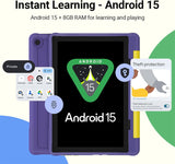 UEMXDOX Tablet para niños, tableta Android 15 2025 para niños de 3...