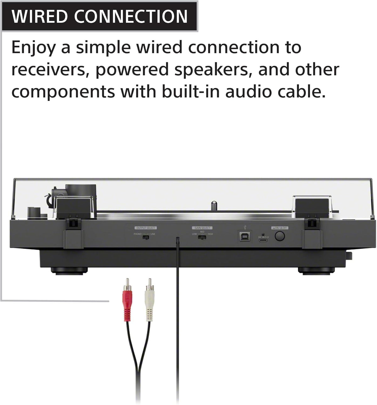 Sony PS-LX3BT - Tocadiscos inalámbricos Bluetooth con reproducción