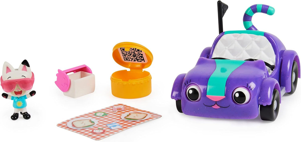 Casa de muñecas de Gabby, coche de Carlita con personaje de Pandi Panda y accesorios, juguetes para niños a partir de 3 años