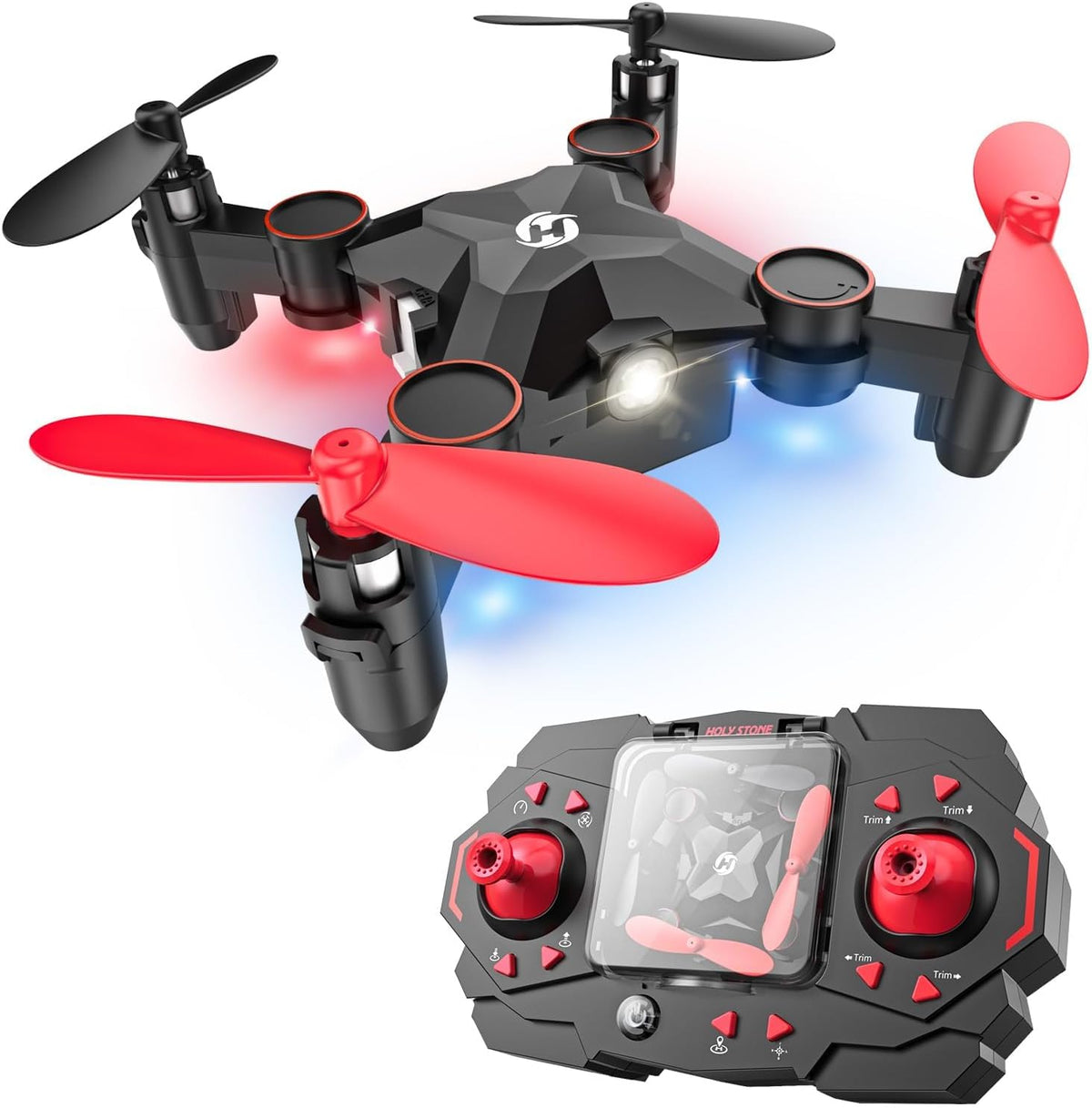 Holy Stone HS190 Mini Nano RC Dron Plegable para Niños, Portátil, Quadcopter de Bolsillo con Retención de Altitud, Volteos 3D y Modo Sin Cabeza, Fácil de Volar para Principiantes