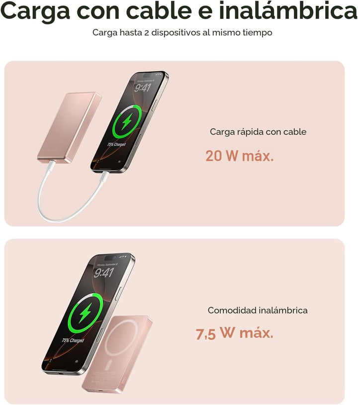 ULiXWH 10,000 mAh para cargador de batería MagSafe ultra delgado, c...