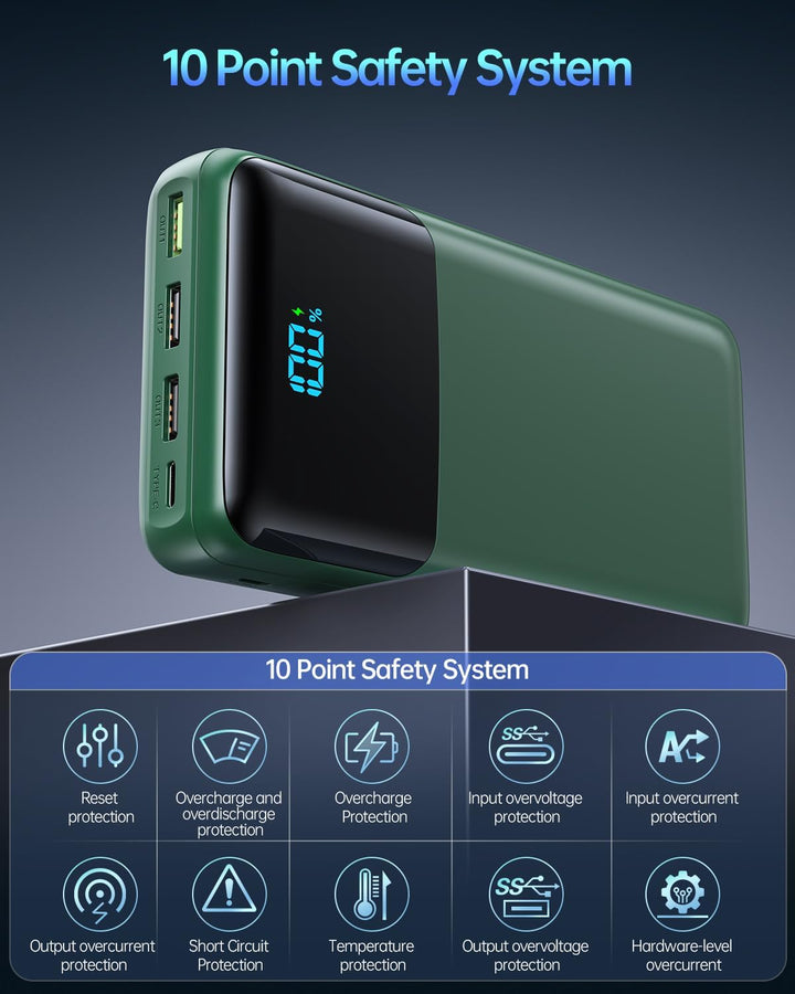 Cargador portátil de 50000 mAh, USB-C PD 30 W, carga rápida, baterí...