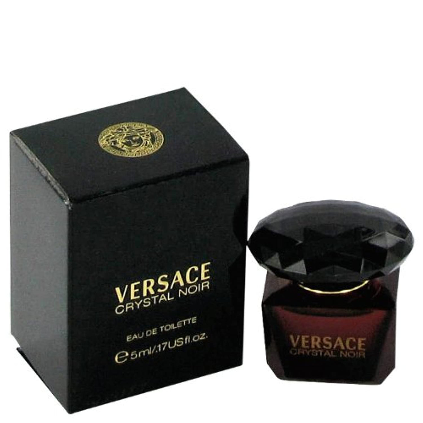 Versace Crystal Noir Eau de Toilette Mini para mujer, 0.17 onzas