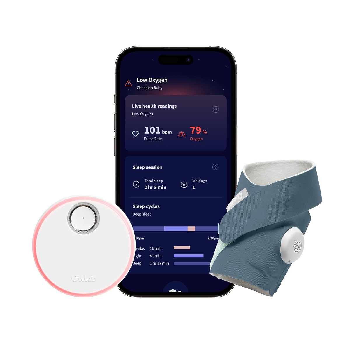 Owlet Dream Sock Smart Baby Monitor, mejor sueño para el bebé y para ti