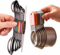 EDELIN Juego de tazas y cucharas medidoras magnéticas, multicolor, 15