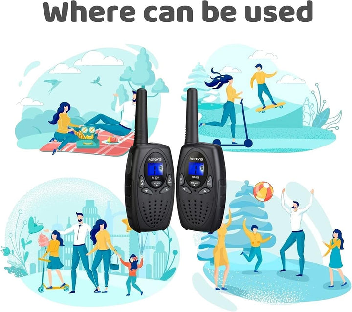 Retevis RT628 Walkie Talkies para niños, Walky Talky, bloqueo de te...