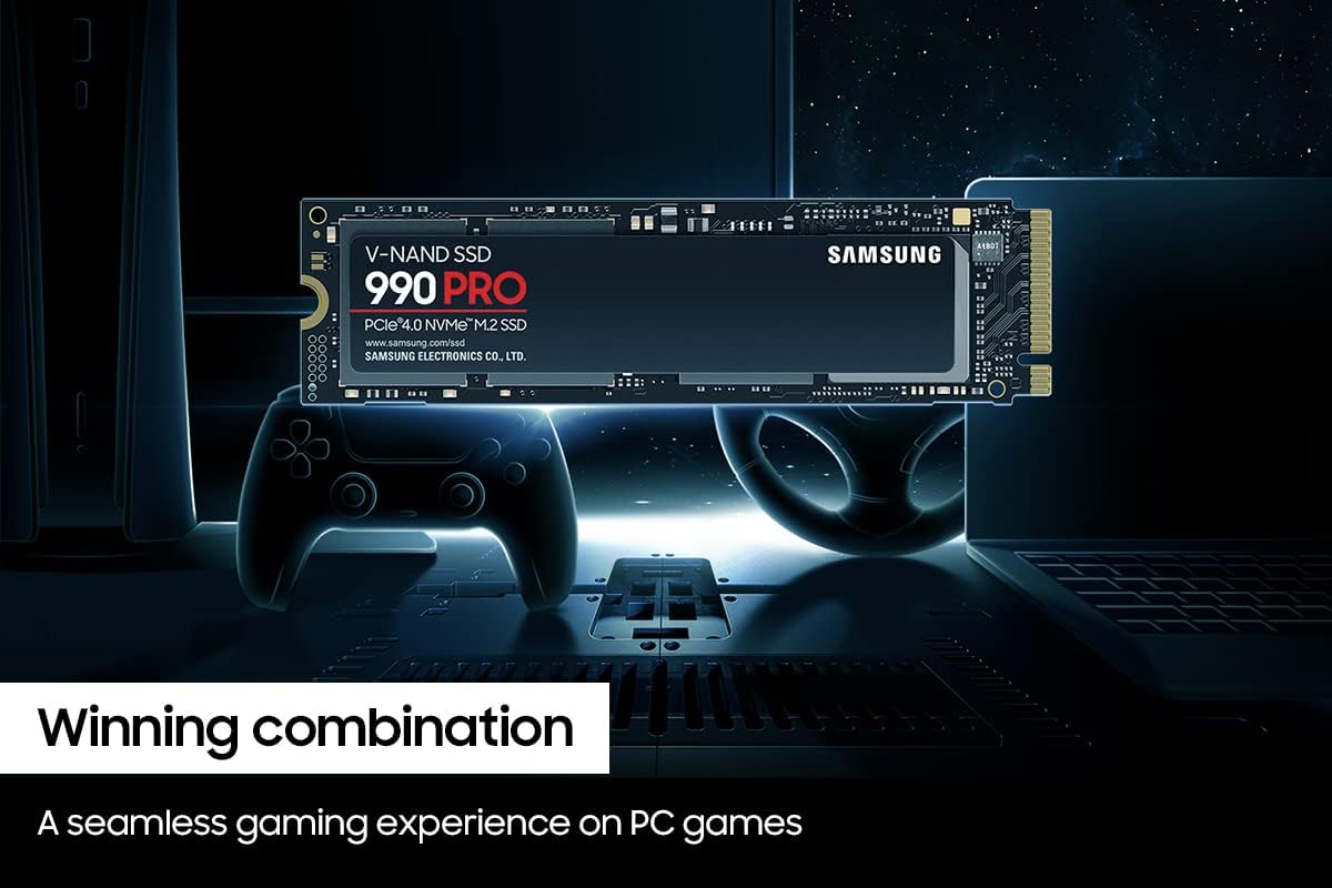 Samsung 990 PRO SSD 4TB PCIe 4.0 M.2 2280 - Unidad de estado sólido...