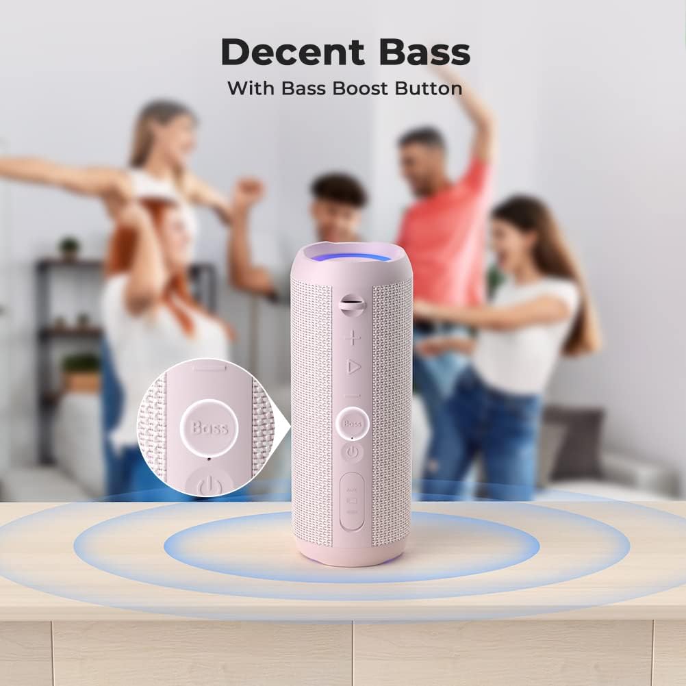 RIENOK - Bocina Bluetooth 5.3 portátil de 30W, emparejamiento dual,...