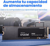Crucial P310 SSD de 500 GB, PCIe Gen4 NVMe M.2 2280, hasta 6,600 MB...