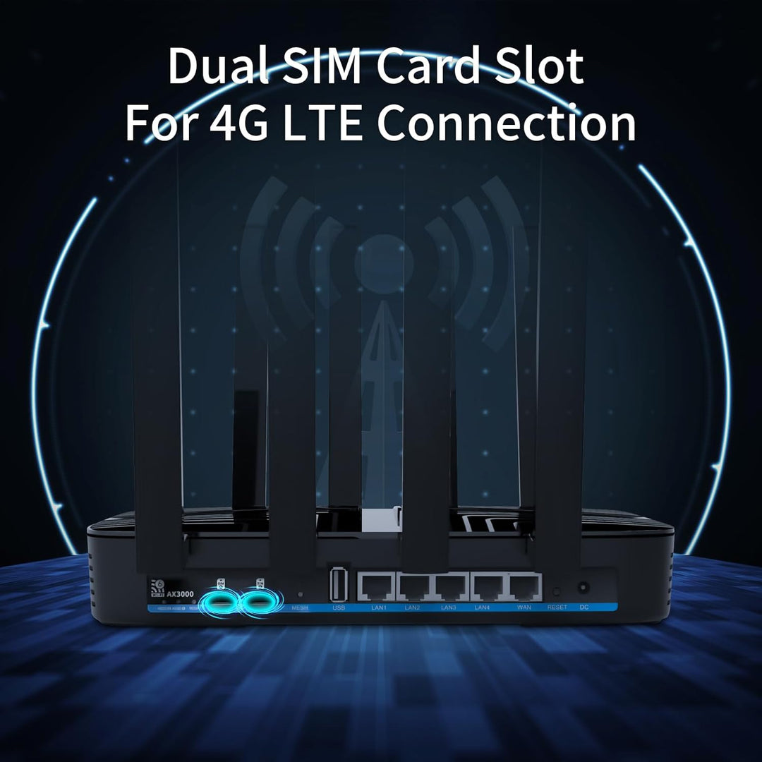 Wiflyer Enrutador 4G LTE, módulo CAT 4 EC25 300Mbps con ranura para...