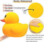 10.3 pulgadas Sin Agujero Gigante/Grande Impermeable Sin Ruido 'Bebe' Pato de Goma Divertido Amarillo/Ducikes Juguete de Baño/Piscina/Agua Sin Agujero para Niños Decoración de Escritorio de Oficina
