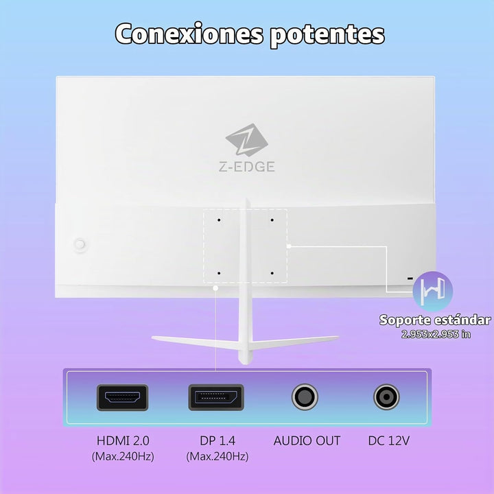 Z-Edge Monitor de juegos de 24 pulgadas 240Hz 165Hz, FHD 1080p, MPR...