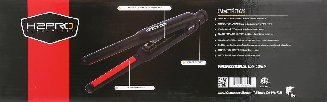 H2Pro Vivace Professional - Plancha plana de cerámica de temperatur...