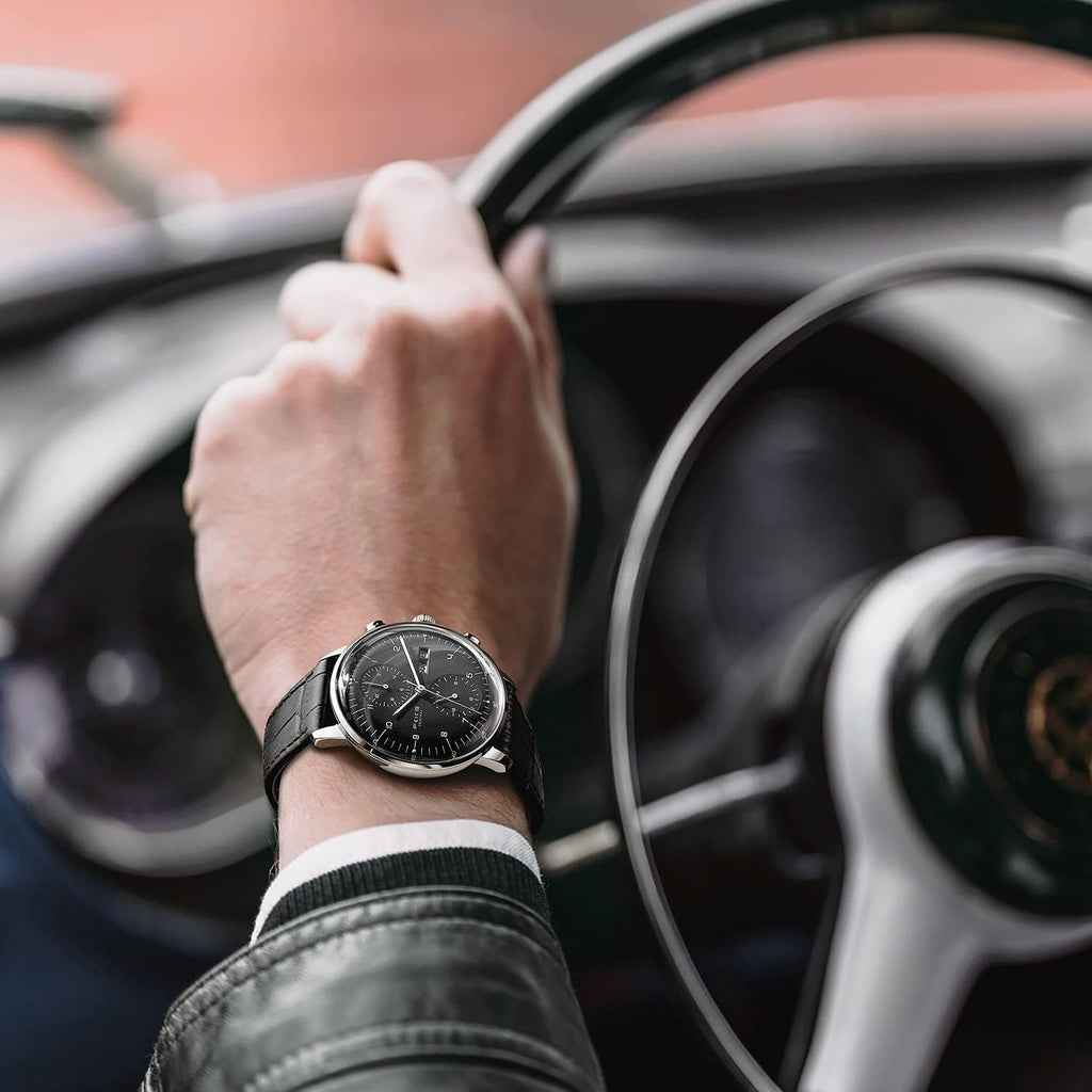 FEICE Relojes para Hombres Bauhaus Reloj Automático de Acero Inoxidable Reloj Mecánico Pulsera Casual Vestimenta para Hombres con Correas de Cuero Fecha -FM121