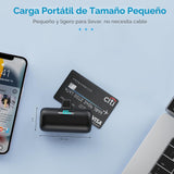Cargador portátil pequeño para iPhone de 5000 mAh, cargador de bate...
