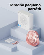 Gaiatop Ventilador de escritorio USB, flujo de aire fuerte de 3 vel...