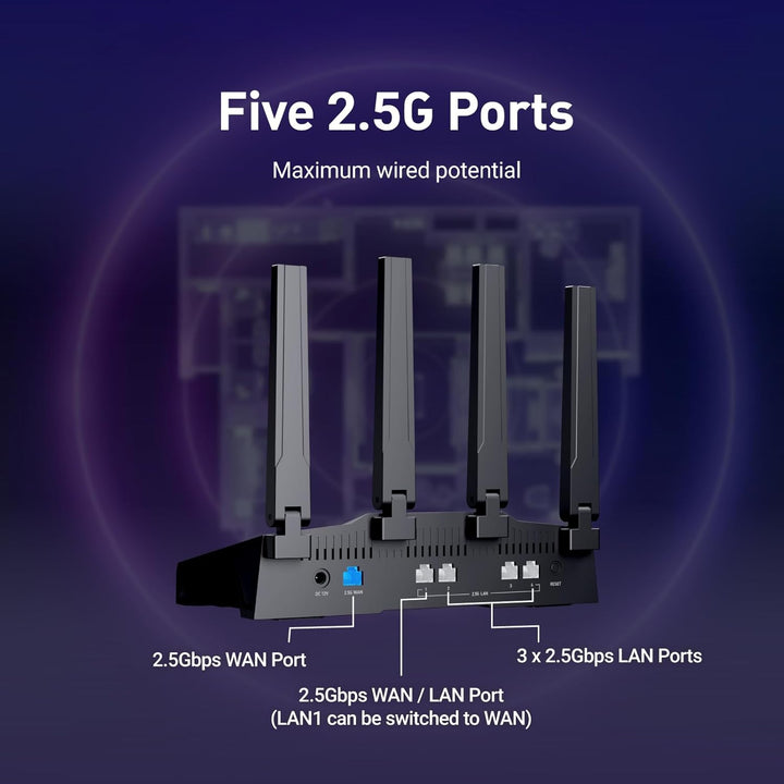 GL.iNet GL-BE9300 (Flint 3) Router WiFi 7 de tres bandas, enrutador...