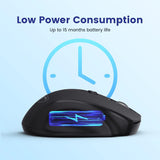HOTWEEMS D-09 - Mouse inalámbrico para computadora portátil, Ergo G...
