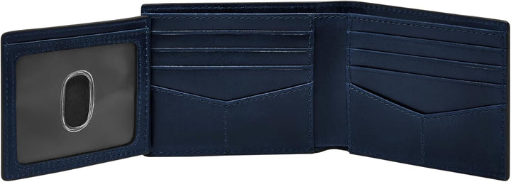 Cartera Fossil para hombre, de piel, plegable, con bloqueo RFID y v...
