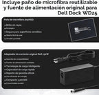 Estación de acoplamiento Pro Dock WD25 USB-C – 100 W de potencia, soporte de pantalla 4K dual, incluye HDMI Anyhdd, DisplayPort y cable C a C, garantía de 3 años