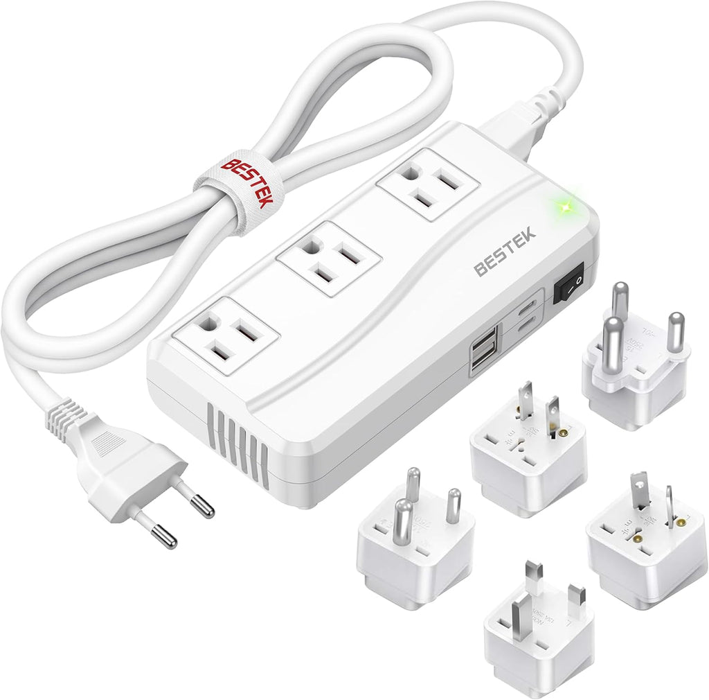 BESTEK Convertidor de 220V a 110V, convertidor de voltaje de 300W de EE. UU