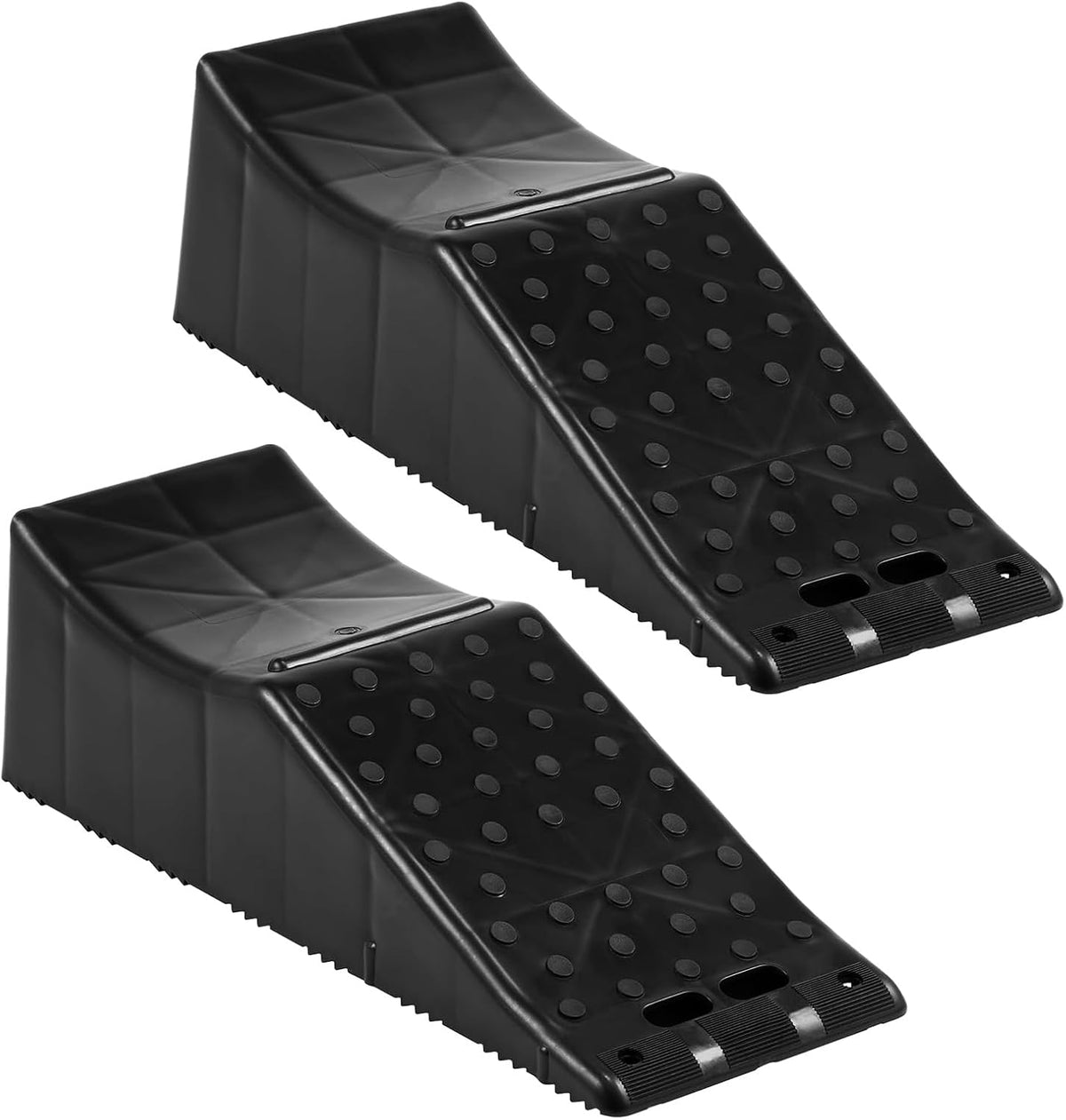 Rampa de rueda en tándem de 2 piezas, rampa de servicio portátil para automóvil, 5.5 pulgadas, elevación de neumáticos de remolque, rampa plana para neumáticos de rutina, para reparaciones de reemplazo de neumáticos de rutina