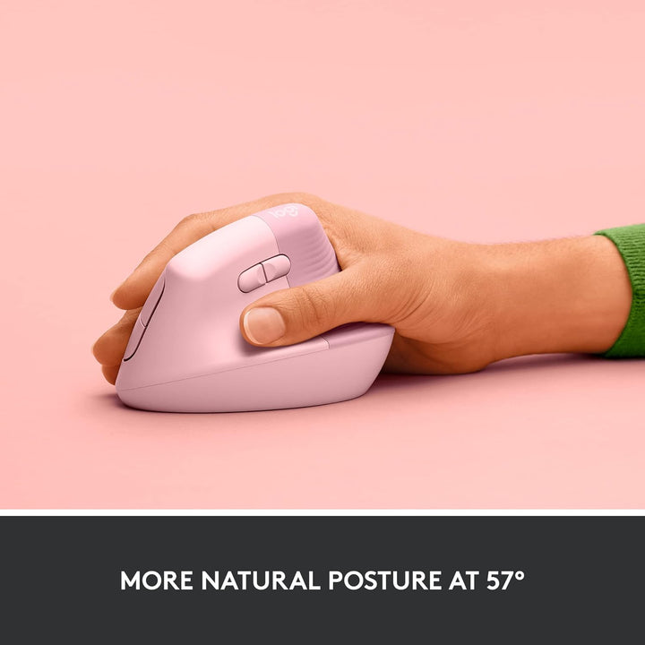 Logitech Lift - Mouse óptico, ergonómico y vertical, uso inalámbric...