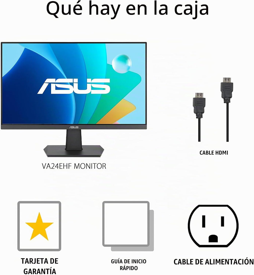 ASUS Monitor sin marco de 24 pulgadas \u2013 23.8 pulgadas visible,...