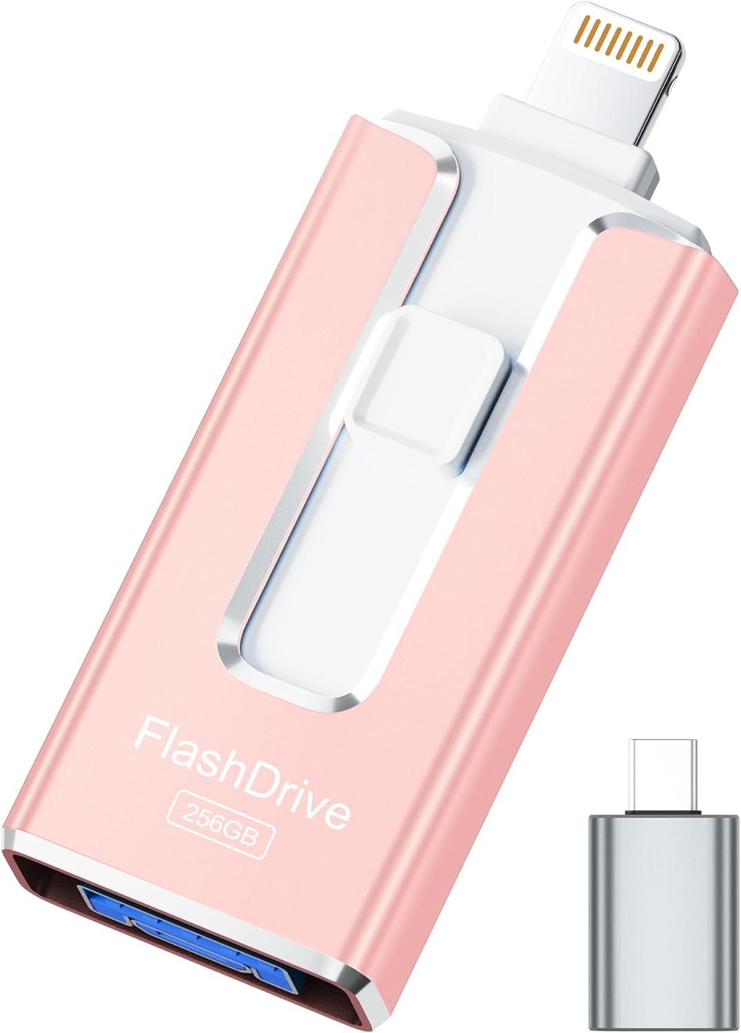 Unidad flash de 256 GB con certificación MFi para iPhone iPad, Phot...