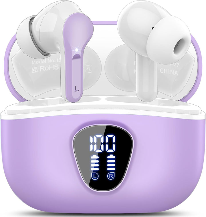 Auriculares inalámbricos, Bluetooth 5.4, estéreo de alta fidelidad,...