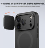 SURITCH para iPhone 18 Pro Funda para MagSafe, Cobertura de Cámara, Negra