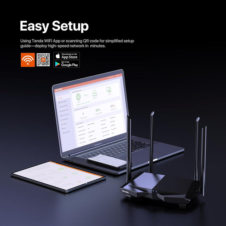 Tenda N300 Router WIFI inalámbrico con antena de alta potencia 5dBi...